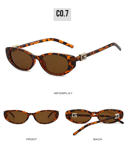 Sexy Cat Eye Sunglasses Women Vintage Small Frame Leopard Sun Glasses Female Black Shades Ladies Fashion Eyewear Oculus De Sol