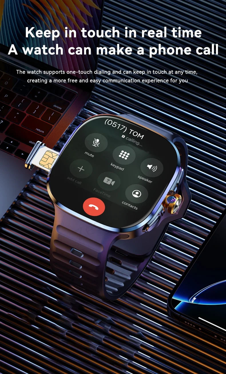 M99 Smartwatch 5G With 2.4inch Amoled Screen 900W Rotating Camera WIFI GPS Position Compass NFC Bluetooth Smart Watch Men Women