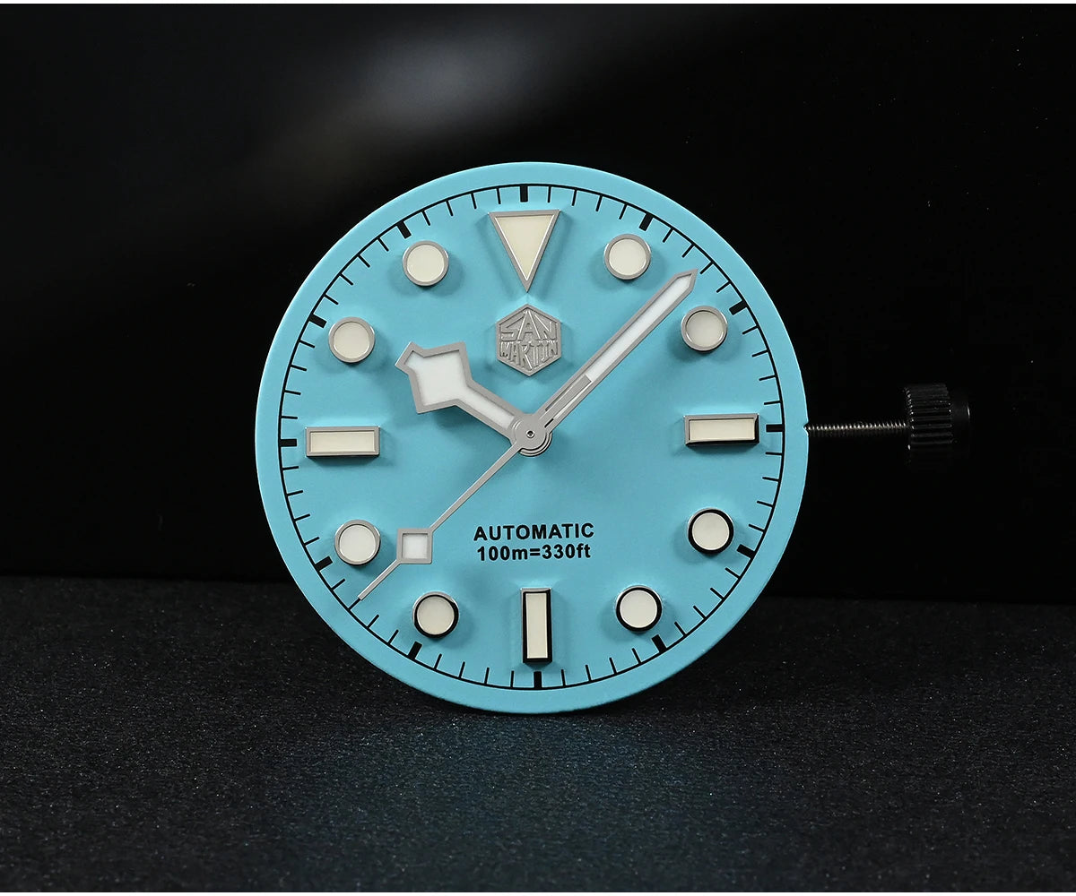 San Martin Men Luxury Watch 36mm BB36 Snowflake Hands Explore Series Sports Watches PT5000 Automatic Mechanical 10Bar BGW-9 Lume