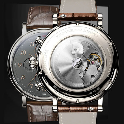 Luxury Brand Switzerland LOBINNI Ewiger Kalender Automatische mechanische Herrenuhr Saphirglas Multifunktionsuhr L13019-8