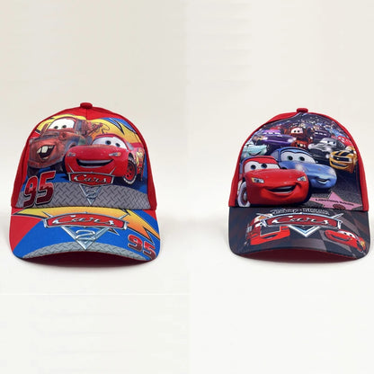Figurka z filmu animowanego „Disney Cars 2” – Zygzak McQueen, czapka z daszkiem z motywem kreskówkowym, czapka z daszkiem z terylenu, czapka dla dzieci do przebierania się, nakrycie głowy chroniące przed słońcem, upominki