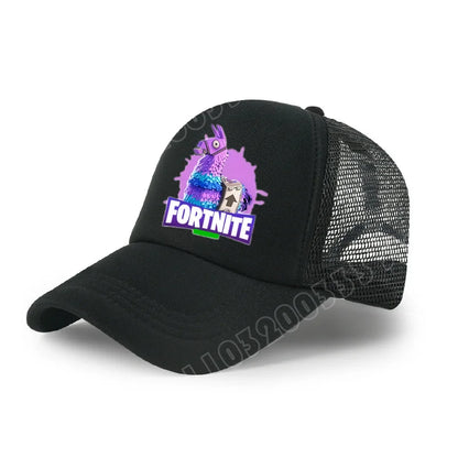 Fortnite Baseball Cap Cartoon Game Printed Hat Kids Summer Breathable Mesh Hat Adjustable Peaked Cap Childrens Birthday Gift