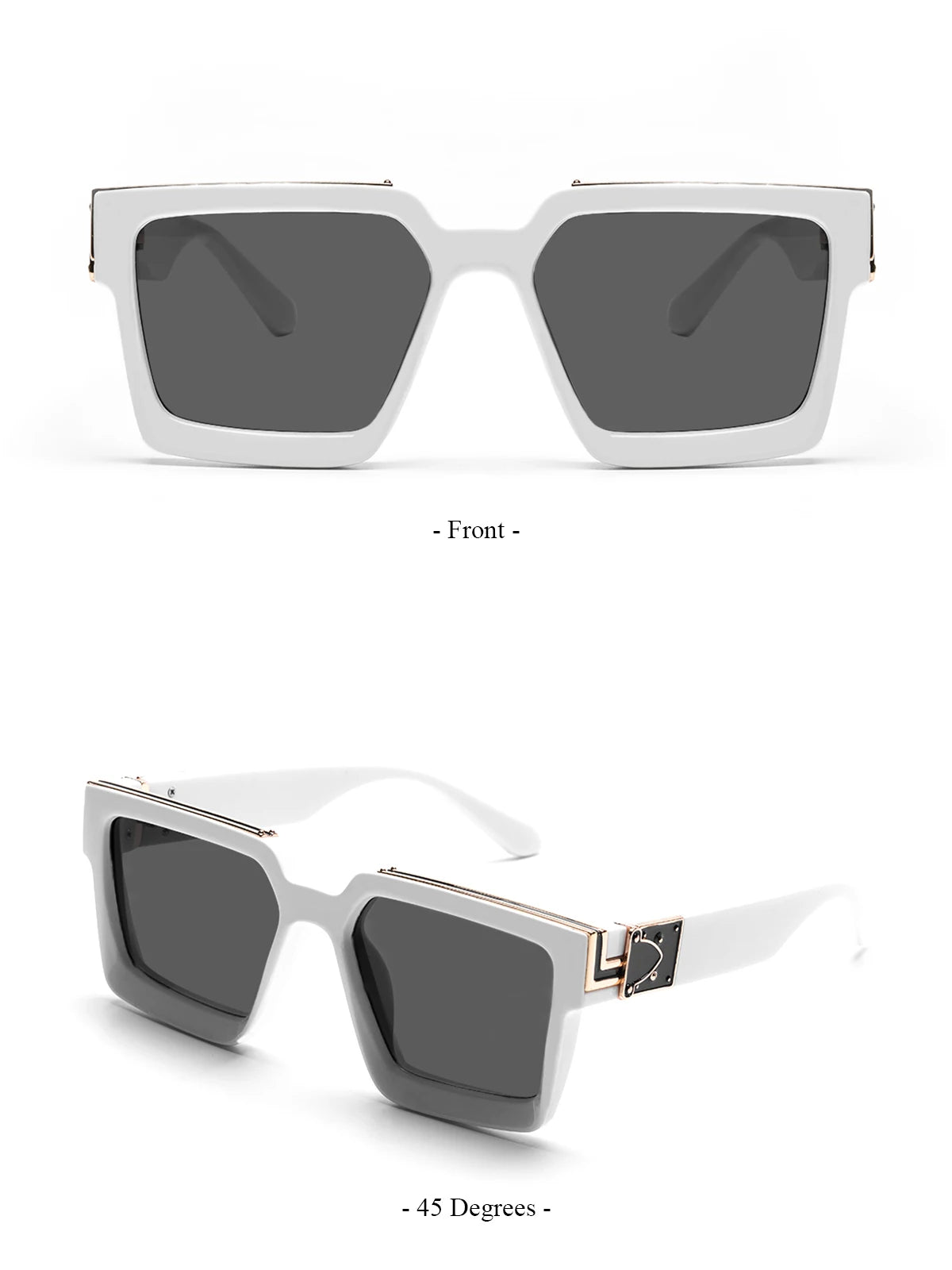 Ruiao Retro Black Millionaire Shades Luxury Sunglasses 2026 For Men Designer Famous Brand Square Sun Glasses Man Women Sunglass