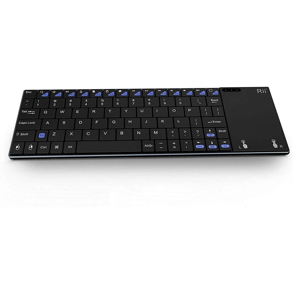 Teclado sem fios russo, espanhol, inglês e francês Rii K12+/i12+ Mini com touchpad para Android, portátil, PC e TV Box