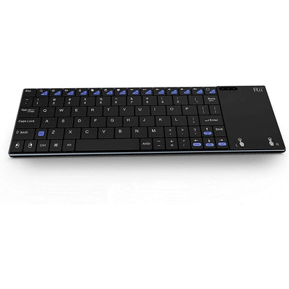 Teclado sem fios russo, espanhol, inglês e francês Rii K12+/i12+ Mini com touchpad para Android, portátil, PC e TV Box