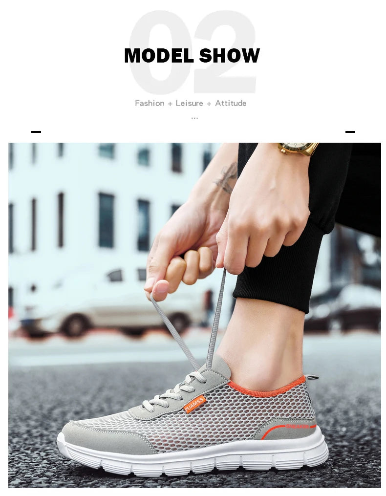 Men's Sneakers Summer Mesh Running Shoes Lightweight and Breathable Sneakers for Men