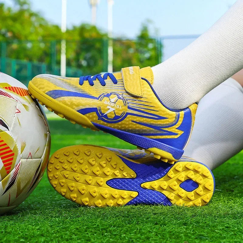 Chaussures de football originales à crampons pour cheville, nouvelles chaussures de football pour enfants, chaussures de futsal, baskets rapides pour intérieur, chaussures de sport pour terrain de société, chaussures de f