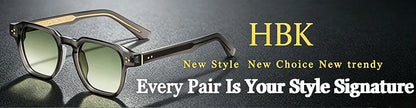HBK New Fashion Sunglasses men Vintage Square Gradient Sun Glasses Outdoor Sports Party Vacation Travel Driving Eyeglasses