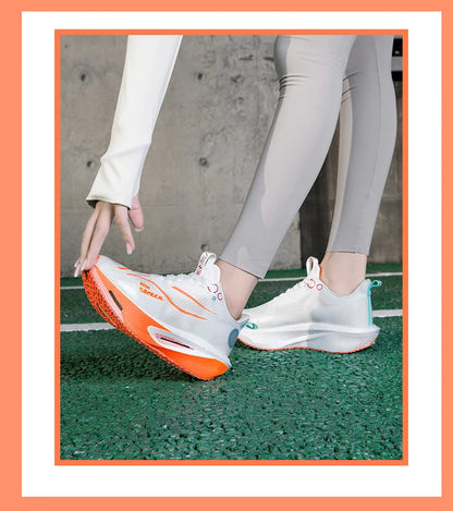 Men's Running Shoes Carbon Plate Professional Running Shoes Breathable Non-slip Cushioning Women's Casual Running Sports Shoes