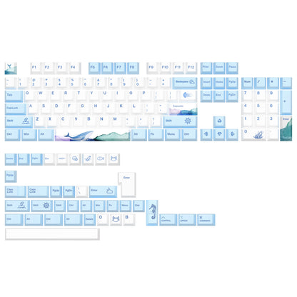 KBDiy Retro GMK Redacted Keycaps White ISO Cherry Profile PBT Keycap Alice Spacer Bar 7u For 60 Mechanical Keyboard MX Switch