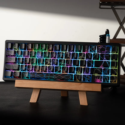 Teclado XVX Spider Web M67 JadeStone com Teclas IMD-Tech, Ligação Tri-Mode e Retroiluminação RGB Personalizada 60%