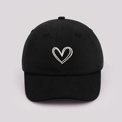 Cartoon heart-shaped Baby Baseball Cap Cute Solid Color Toddler Sun Hat with Ears Summer Adjustable Kids Boy Girl Peaked Cap ﻿