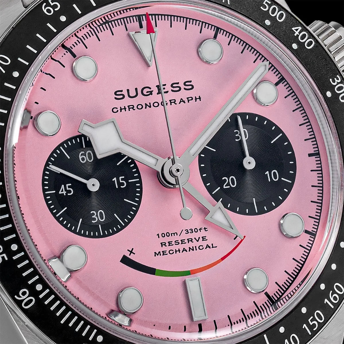 Sugess Chronograph Watch for Mens ST1907 Movement Mechanical Sapphire Crystal Wristwatches Waterproof Pilot Air Force Clock S475