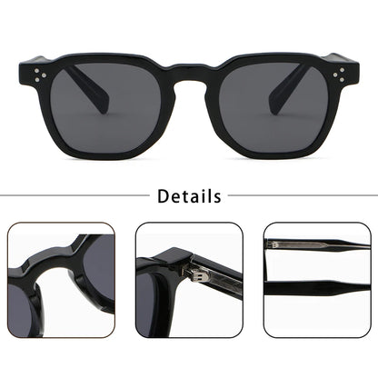 CATERSIDE New Retro Punk Men Sunglasses Square Personalized Design Glasses Women's Fashion Party Glasses Festival Gift 2 Pieces