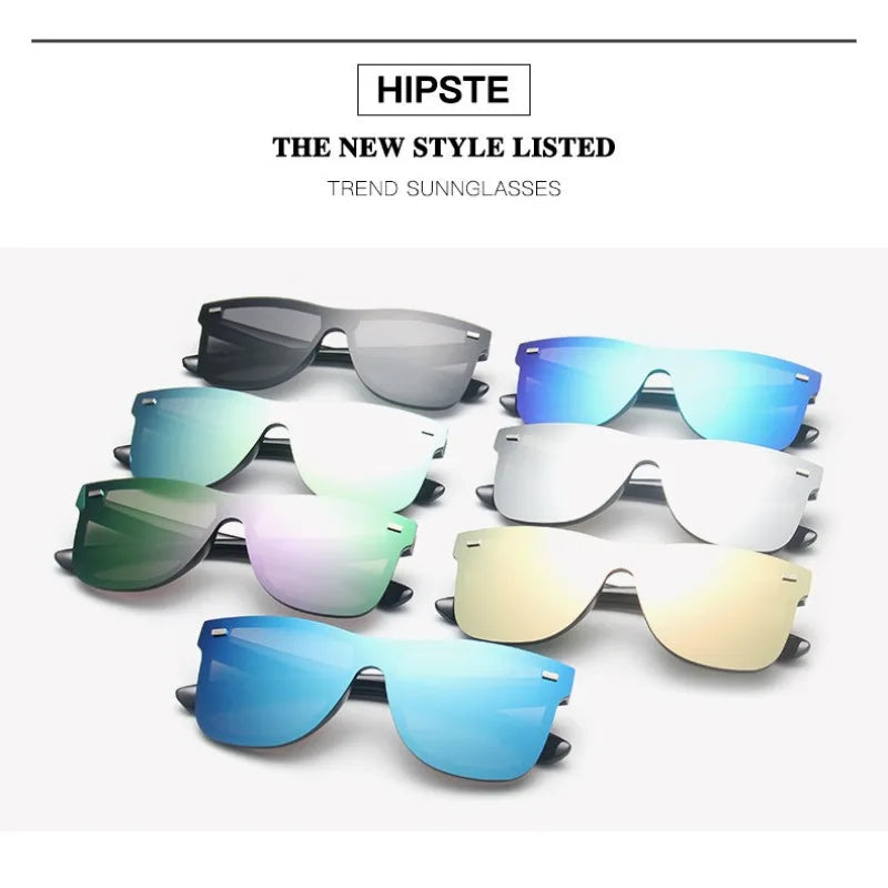 Luxury OverSized Glasses Women Anti-Reflective Mirror Sunglasses Square Plastic Eyeglasses