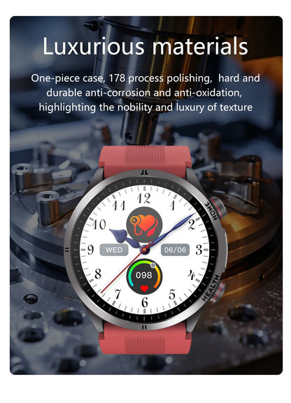 2026New Blood Pressure Air Pump Airbag Accurate Measure Smart Watch Men Micro Physical Examination Health ECG Smartwatch NFC BOX