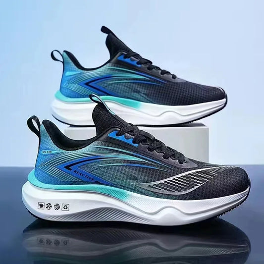 Men's breathable running shoes summer hot sale of the season, casual sporty fish thread soft bottom thick heel cross-border style