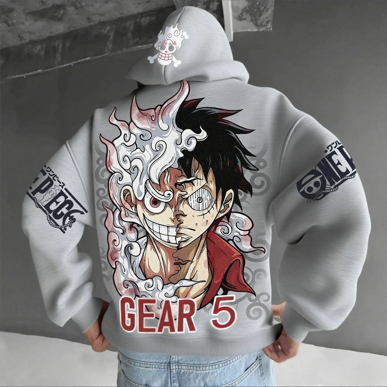Anime Hoodie Men Women One Piece Luffy Gear 5 Nika Streetwear Casual Pullover Sweatshirt Autumn Winter Cosplay Long Sleeve Tops