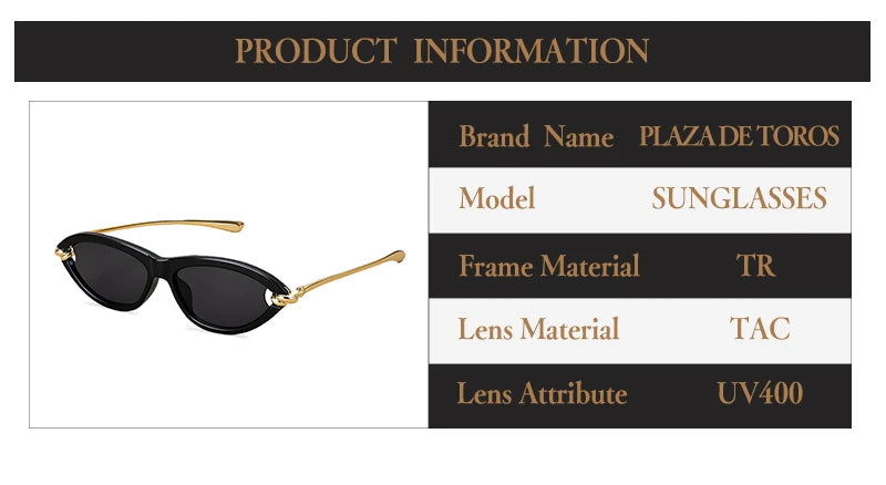Trendy Luxury Brands Women's Cat Eye Tortoiseshell Sunglasses UV400 Oval Glasses For Woman Fashion Designer Classical Glasses