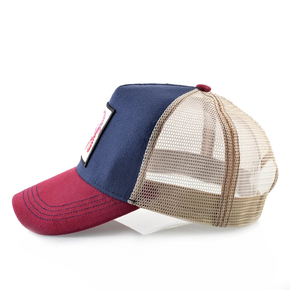 Czapka baseballowa unisex z naszywką z ośmiornicą dla mężczyzn i kobiet – czapka typu snapback na cztery pory roku, czapka typu trucker, czapka sportowa na świeżym powietrzu, oddychająca, codzienna