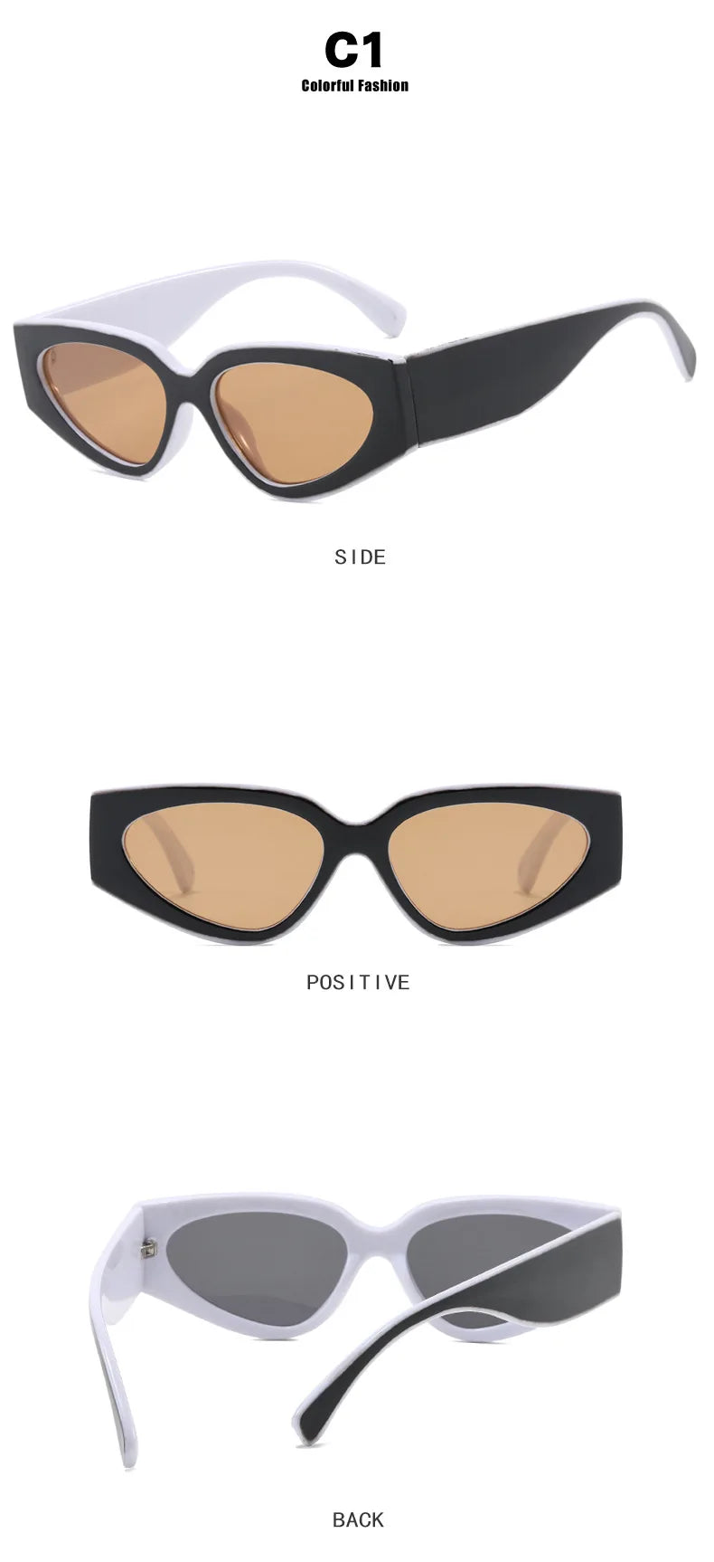2025 New Fashion Cat Eye Small Oval Women Sunglasses Men Trendy Y2K Punk Sun Glasses Female Travel Shade Vintage Eyewear UV400