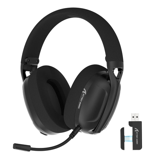 ATTACK SHARK L80 Ultra-Light Tri-Mode Gaming Headset Lightweight Wireless 600mAh battery for PC/PS4/PS5/Switch/Xbox