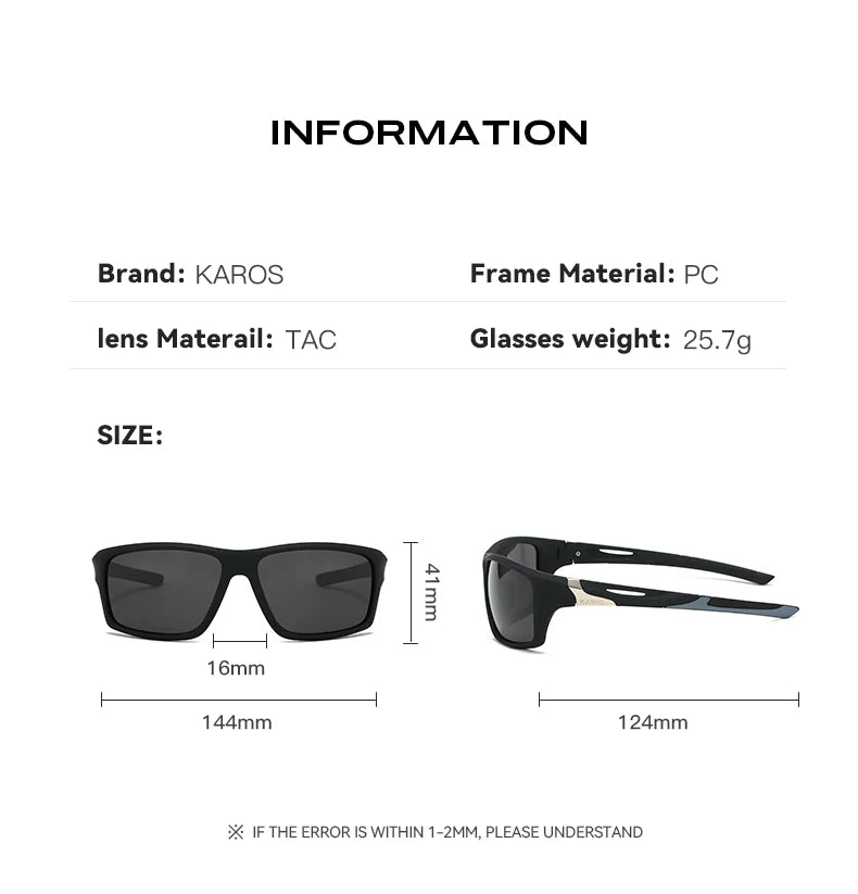Karos Polarized Glasses UV400 Men Women Cycling Fishing Running Outdoor Sports Sunglasses Bike Eyewear For Driving Riding YZ2012