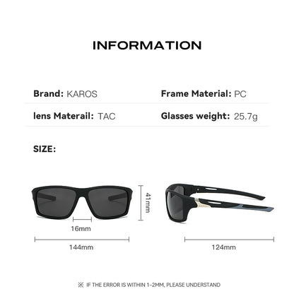 Karos Polarized Glasses UV400 Men Women Cycling Fishing Running Outdoor Sports Sunglasses Bike Eyewear For Driving Riding YZ2012
