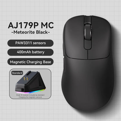AJAZZ AJ179 APEX Wireless Gaming Mouse with RGB Display Dock, PAW3950 Sensor, Bluetooth, 8000Hz Polling Rate, Tri-Mode Gaming Mouse