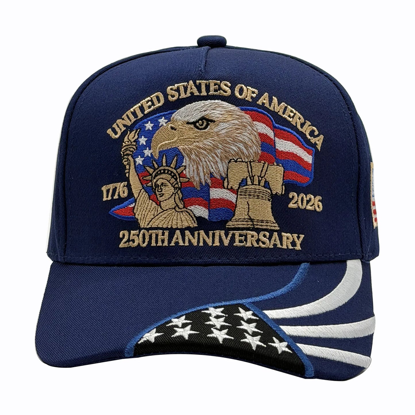 ABLECAP 250th Anniversary USA Hat Embroidered Patriotic Baseball Cap 1776-2026 Independence Day Cap Adjustable Hat for Men Women