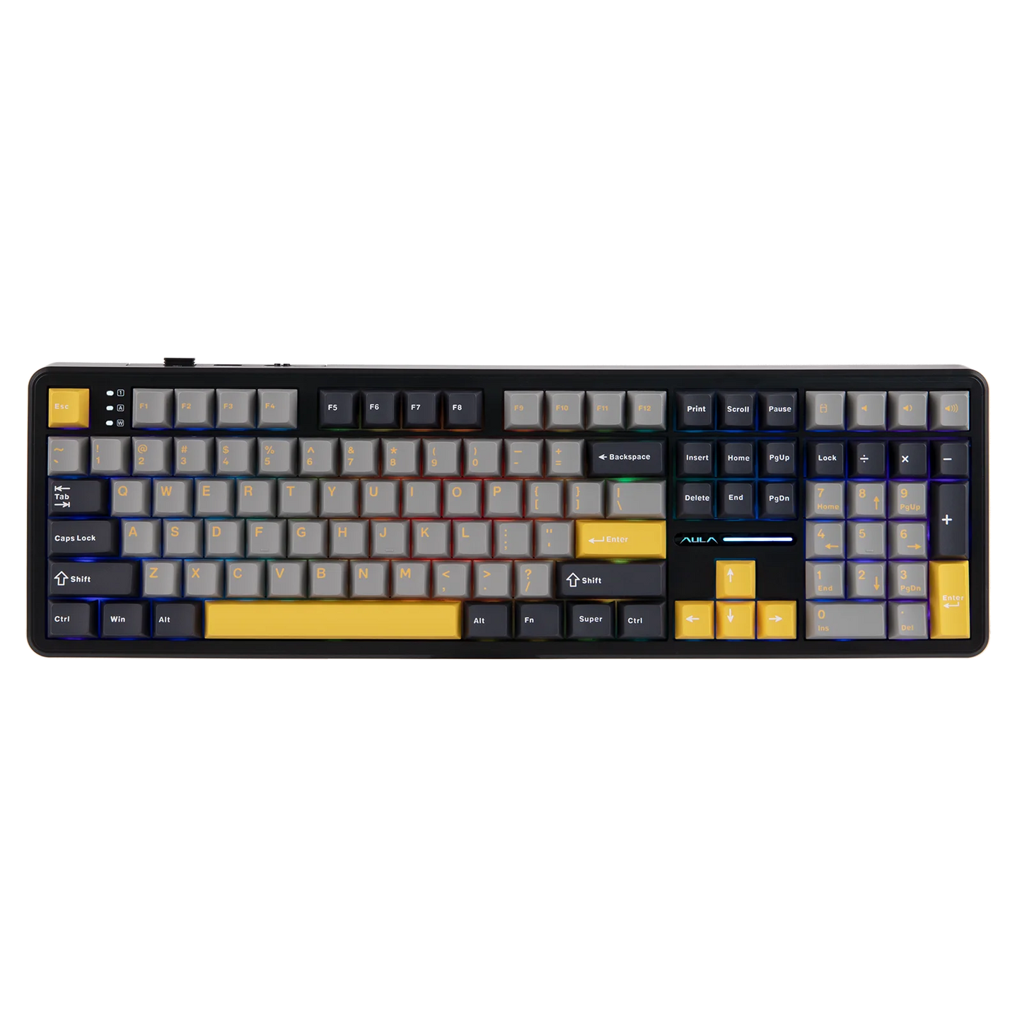 EPOMAKER x AULA F108 Full Size 100% ANSI Layout Hot-Swap Wired/2.4GHz/Bluetooth 5.0 Wireless Mechanical Keyboard RGB Backlight