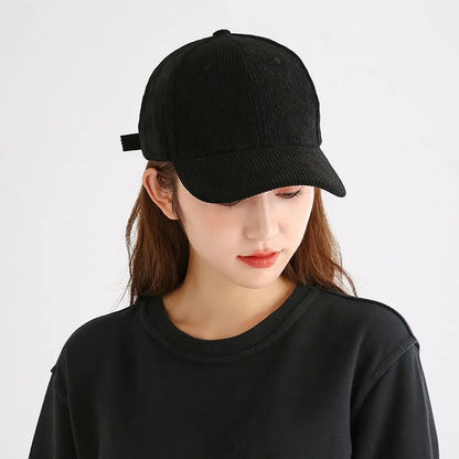 Unisex kordbársony baseball sapka, állítható napellenző sapka, hiphop sapka, férfiaknak