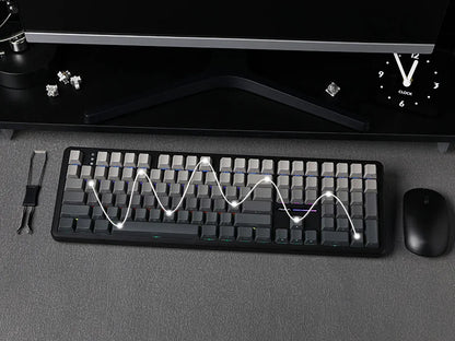 EPOMAKER x AULA F108 Full Size 100% ANSI Layout Hot-Swap Wired/2.4GHz/Bluetooth 5.0 Wireless Mechanical Keyboard RGB Backlight