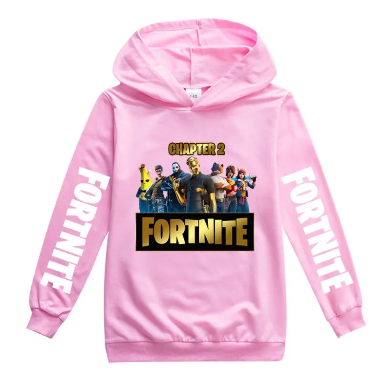 Fortnites Game Hoodies Autumn Hooded Sweatshirt Anime Thin Tracksuit Long Sleeve Pullover Tops Sportswear Halloween Costume Gift