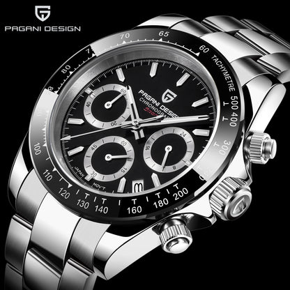 2025 PAGANI DESIGN  New PD1644 Meteorite Dial Fashion Men Quartz Wristwatches 100M Sapphire Glass Chronograph relogio masculin