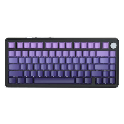 Teclado mecânico ATTACK SHARK X85 Tri-mode Gasket 75% com botão CNC, acolchoamento de 5 camadas, hot-swappable, retroiluminação RGB, NKRO
