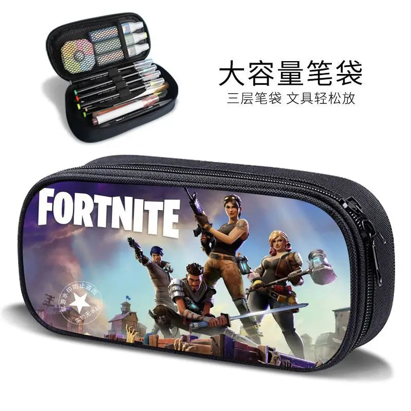 Fortnite new style elementary school student personalized pencil case game peripheral cartoon large capacity stationery bag gift
