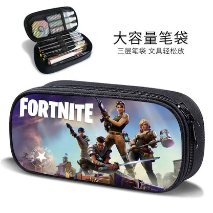 Fortnite new style elementary school student personalized pencil case game peripheral cartoon large capacity stationery bag gift