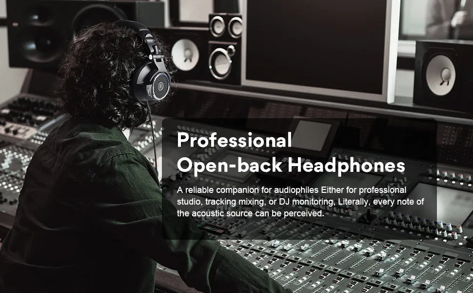 Oneodio Monitor 80 Open Back Headphones Wired Over Ear 250Ω Audiophile HiFi Headphones Hi-Res Audio Professional Studio Headset
