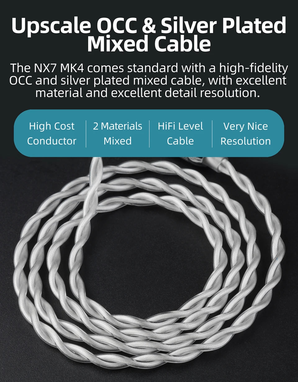 NICEHCK NX7MK4 MK4 Stabilized Wood HIFI Earbud 7 Driver Units Hybrid Audiophile Earphone With Replaceable Tuning Filters IEM MK3