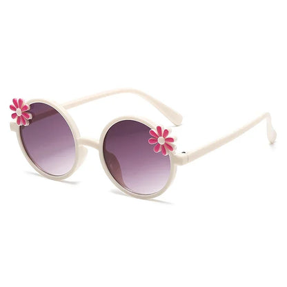 New Children's Glasses Floret Anti-ultraviolet Fashion Children's Sunglasses Outdoor Shading Travel Children's Mirror Eyewear
