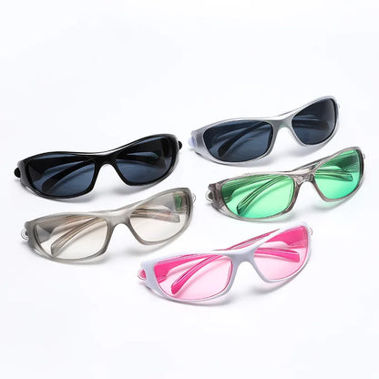 New Punk Y2K Sunglasses Women Goggle Luxury Brand Wrap Square Sun Glasses 2000'S Shades Eyewear UV400 Female Designer Eyeglasses