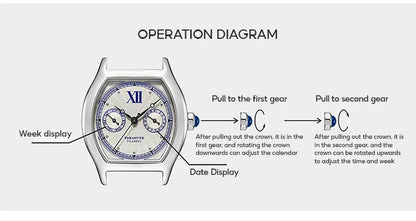 FARASUTE 2024 New 36mm Men's Quartz Watch VH64 Movement Stainless Steel Sports Fashion Sapphire Glass Waterproof Men's Watch