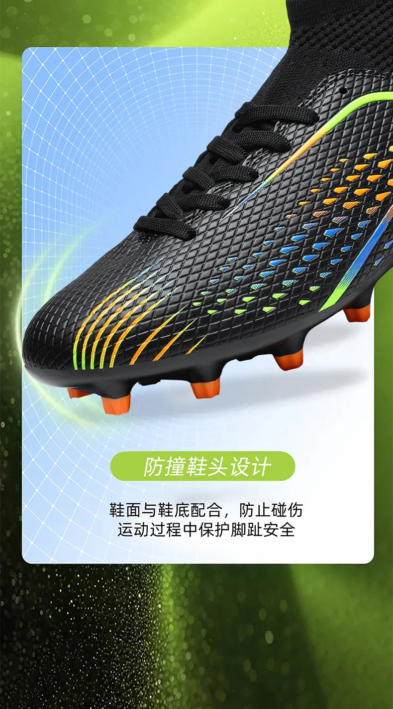 New Men Soccer Shoes Professiona Football Boot Turf Futsal Match Grass Unisex Outdoor Training Soccer Cleats Non-slip Breathable