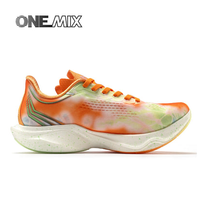 ONEMIX New Nylon Carbon Board Marathon Running Racing Shoes Shock-Absorbing Professional Stable Support Ultra-Light Rebound Sneakers