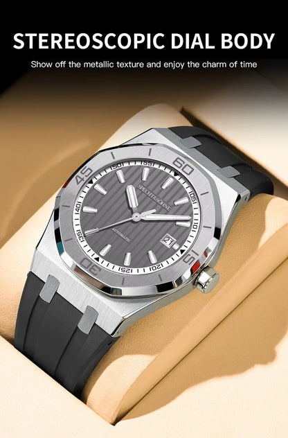 New Luxury Specht & Söhne Automatic Mechanical Watches Japan 8215 Movt Stainless Steel Watch Sapphire Crystal Waterproof 40MM