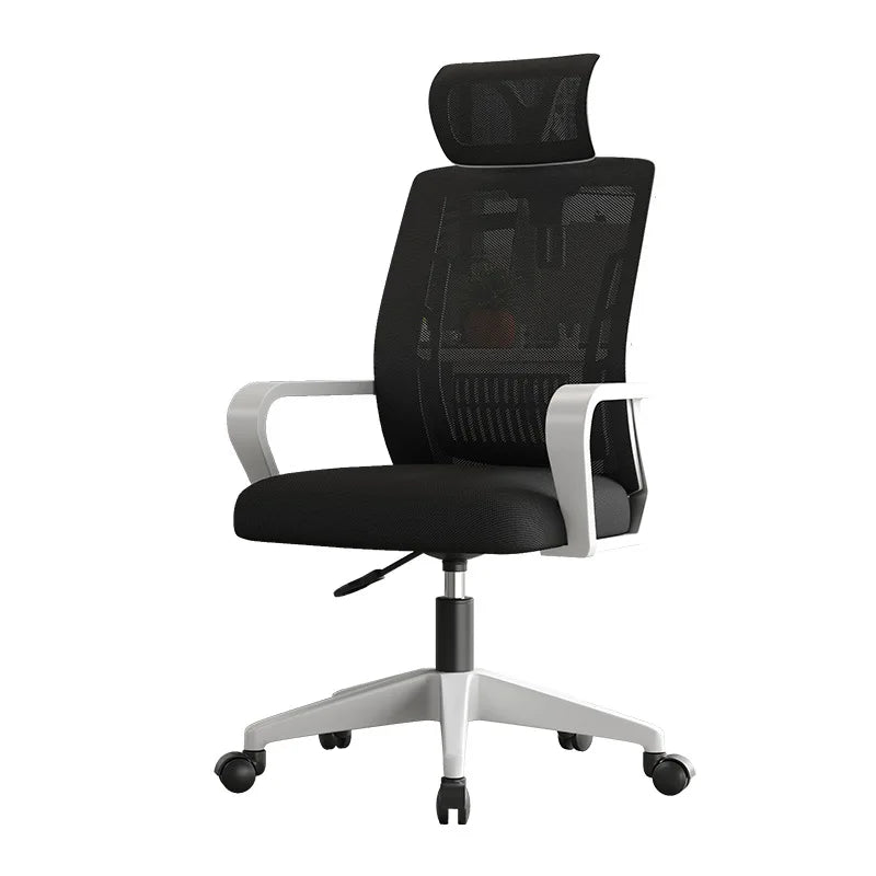 Silla ergonómica para oficina en casa con respaldo: elevable, giratoria, soporte lumbar, reposacabezas, silla gaming