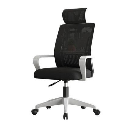 Silla ergonómica para oficina en casa con respaldo: elevable, giratoria, soporte lumbar, reposacabezas, silla gaming