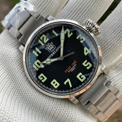 STEELDIVE SD1903 Big 46.5mm Steel Case C3 Luminous 200M Waterproof Sapphire Glass with AR Coating NH35 Mechanical Men Watches