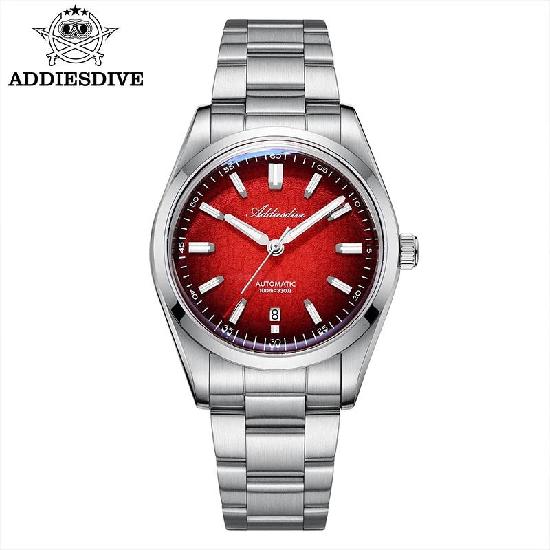 ADDIESDIVE Luxury Men's Automatic Watch BGW9 Super Luminous Bubble Mirror Glass 100m Waterproof Analog Men Steel Watches AD2531